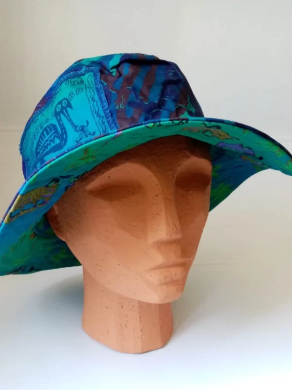 Blue VanGoh / Purple CamoFrogs Reversible Sun Hat