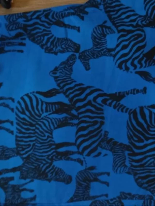 Black on Blue Zebras Trousers