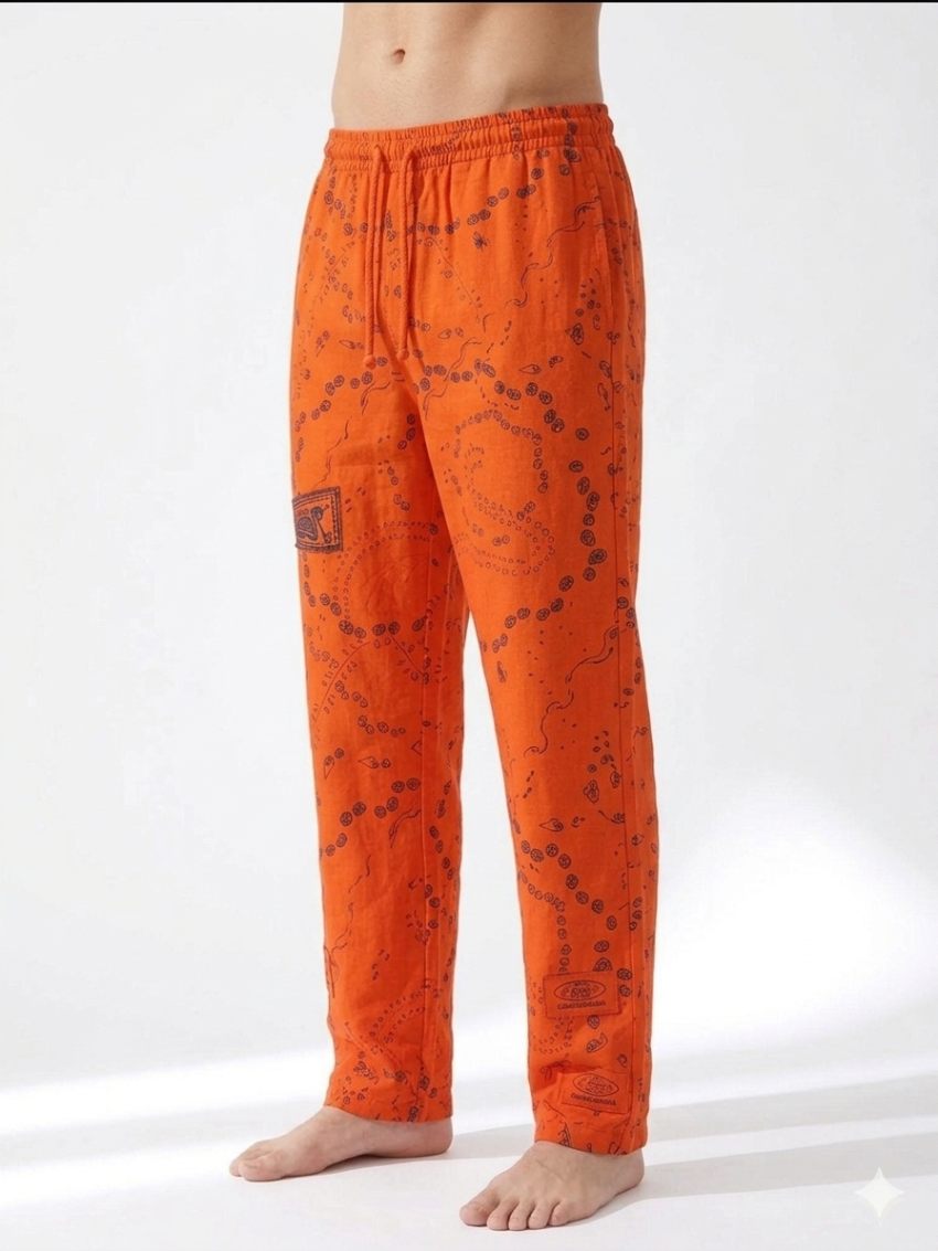 Tracks Burnt Oragne & Black Trousers